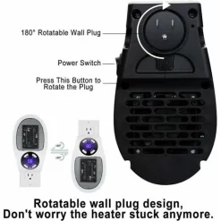 2pièces 500 Watts Chauffage Soufflant Ceramique Mini Chauffage Soufflant Chauffage Dappoint éConomique Portable Chauffage Sur Prise Avec Thermostat Et Minuterie, Pour Bureau, Chambre, Salon (blanche-a 8 2pièces 500 Watts Chauffage Soufflant Ceramique Mini Chauffage Soufflant Chauffage Dappoint éConomique Portable Chauffage Sur Prise Avec Thermostat Et Minuterie, Pour Bureau, Chambre, Salon (blanche-a -Chauffage Équipement Magasin 100094966 4