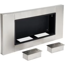 HOMCOM Cheminée Bioéthanol Murale Design Bauhaus 2 Brûleurs 3 L Couverture 25-30 M² Acier Inox Brossé 9 HOMCOM Cheminée Bioéthanol Murale Design Bauhaus 2 Brûleurs 3 L Couverture 25-30 M² Acier Inox Brossé -Chauffage Équipement Magasin 1074988 5