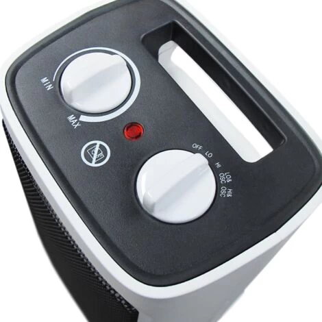 Mini Radiateur Soufflant Céramique Avec Oscillation Automatique Et 2 Réglages De Température - 2000W Pro Breeze 4 Mini Radiateur Soufflant Céramique Avec Oscillation Automatique Et 2 Réglages De Température - 2000W Pro Breeze – Image 4