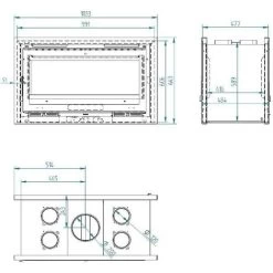 FM Insert De Cheminée Double Face IT-102 13,5kW à Chaleur Ventilée -Chauffage Équipement Magasin 1243245 3