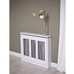 TOPKIT | Cristian 3091 Cache-radiateur | 90 Cm De Large | Cache-radiateur Moyen | Design élégant | Blanc