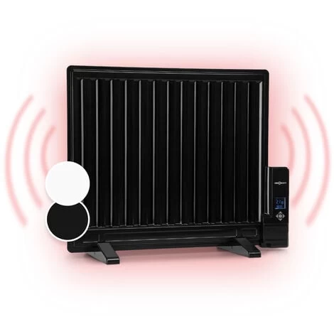 Wallander Radiateur à Bain D'huile Ultra Plat 600W Thermostat - Noir 1 Wallander Radiateur à Bain D'huile Ultra Plat 600W Thermostat - Noir