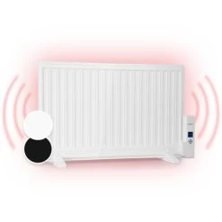 Wallander Radiateur à Bain D'huile Ultra Plat 800W Thermostat - Blanc