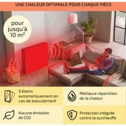 Wallander Radiateur à Bain D'huile Ultra Plat 800W Thermostat - Blanc -Chauffage Équipement Magasin 12991585 5