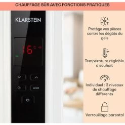 Thermaxx 2500 Radiateur à Bain D'huile 2500W 5-35°C - Noir & Blanc -Chauffage Équipement Magasin 13733248 4