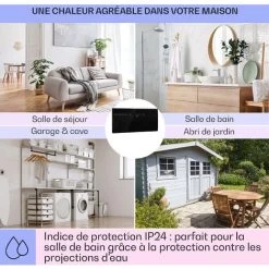 Hot Spot Slimcurve Chauffage 80x40 Cm 40 M² 2000 W 5-40 °C IP24 Noir -Chauffage Équipement Magasin 14238909 5