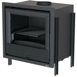 Insert Cheminée à Bois Holguin Avec Turbine 9,5 KW + 2 Bouches Recuperateur - Prise D'air Exterieur: Avec