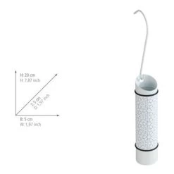WENKO Saturateur Radiateur Fleurs, Humidificateur D'air à Suspendre Avec Crochet Inclus, Acier Inox, Ø 5x20 Cm, Blanc -Chauffage Équipement Magasin 16548368 3