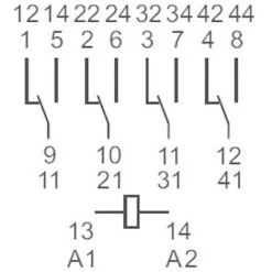 Finder 56.34.9.012.0040 Relais Enfichable 12 V/DC 12 A 4 Inverseurs (RT) 1 Pc(s) -Chauffage Équipement Magasin 16610783 4