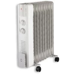 Drexon 811500 - Radiateur Bain D'huile 1500W WIN - 34,5 X 23,5 X 62,5 Cm - Thermostat Mécanique - Blanc