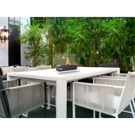 Cheminée De Table à L'éthanol En Acier Inoxydable Et Verre Trempé 3 Cheminée De Table à L'éthanol En Acier Inoxydable Et Verre Trempé – Image 3