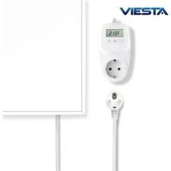 Viesta H500 Panneau De Chauffage Infrarouge Crystal Carbon (dernière Technologie) Panneau Radiateur Ultra Mince Chauffage Mural Blanc - 500 Watts + Viesta TH10 Thermostat -Chauffage Équipement Magasin 17768980 3