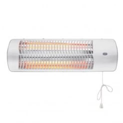 Chauffage Mural Au Quartz 1200w Pour Ip24 ExtÉrieur Avec Interrupteur Blanc Hzq1200w