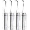 WENKO Saturateur Radiateur Acier Inox, Humidificateur D'air à Suspendre Avec Crochet Inclus, Lot De 4, Acier Inox, 6x20x4 Cm, Mat