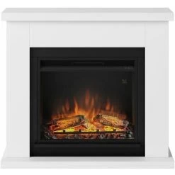 TAGU Cheminée électrique Décorative Frode Blanche - Powerflame