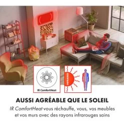 Wonderwall Air 120 Radiateur Infrarouge 120 X 100 Cm 1200 W Installation Murale Blanc -Chauffage Équipement Magasin 22845373 3