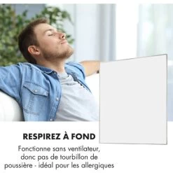 Wonderwall Air 120 Radiateur Infrarouge 120 X 100 Cm 1200 W Installation Murale Blanc -Chauffage Équipement Magasin 22845373 5