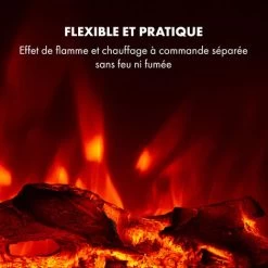 Lausanne Long Cheminée électrique 1600W 128cm Télécommande Blanc -Chauffage Équipement Magasin 22845378 5
