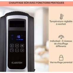 Thermaxx Noir Radiateur à Huile 2500W 10-30° C Minuterie Télécommande -Chauffage Équipement Magasin 22845381 4