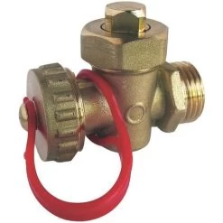 Robinet De Vidange Laiton Brut M1/2 à Boisseau Et Presse étoupe