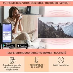 Wonderwall Air Art Smart Radiateur Infrarouge Connecté 120x60cm 700 W -Chauffage Équipement Magasin 23702145 3