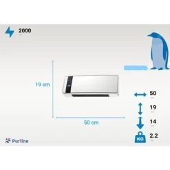 Chauffage Soufflant 2000 W 3 Modes De Fonctionnement Avec Télécommande Et Minuterie -Chauffage Équipement Magasin 24953926 4