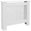 Cache-radiateur Couvercle Chauffage En MDF Motif Nid D'abeille 78x19x82 Cm Blanc