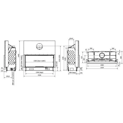 Insert Cheminées à Bois EVO 160 CM Porte Guillotine 21 KW 5 Insert Cheminées à Bois EVO 160 CM Porte Guillotine 21 KW – Image 5