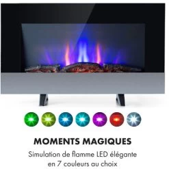 Basel Baseline Cheminée électrique 2000 W 2 Vitesses Thermostat Verre Inox -Chauffage Équipement Magasin 27488196 5