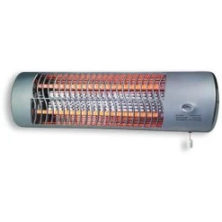 Drexon 704200 - Réglette Infrarouge Murale 1200W - 13 X 56 X 16,5 Cm - Mise En Marche Par Tirette - Gris