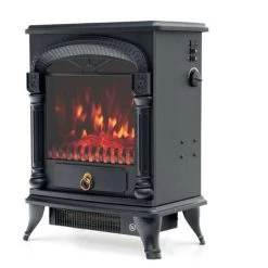 Cheminée Électrique 1950W Kekai Arizona 37x23x51 Cm Noir Avec Simulation De Feu Pour Intérieur
