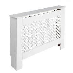 Conception Traditionnelle Simple Ventilée E1 Panneau MDF Motif Fleur De Prunier Couverture De Radiateur Blanc - M 9 Conception Traditionnelle Simple Ventilée E1 Panneau MDF Motif Fleur De Prunier Couverture De Radiateur Blanc - M -Chauffage Équipement Magasin 27809677 5