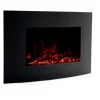 Cheminée Électrique Murale 2000W Kekai Jersey 88x15x56 Cm Noir Avec Simulation De Feu