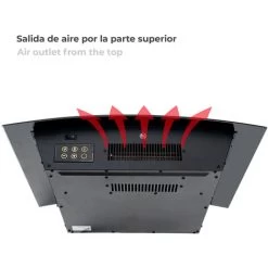 Cheminée Électrique Murale 2000W Kekai Jersey 88x15x56 Cm Noir Avec Simulation De Feu -Chauffage Équipement Magasin 27852942 5