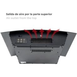 Cheminée Électrique Murale 2000W Kekai Montana 66x15x52 Cm Noir Avec Simulation De Feu -Chauffage Équipement Magasin 28556482 5