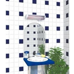 Chauffage Infrarouge Applimo Quartz 2 - Minuterie - 1200W - Blanc/Acier - 0018034MA