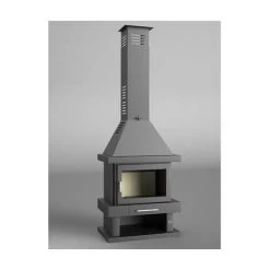 Cheminée à Bois En Acier, Bûcher Inférieur 15 Kw -Chauffage Équipement Magasin 3013799 3