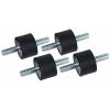 LangRay 4pcs Supports En Caoutchouc D'Isolant Anti-vibration M8 30 X 20 Supports Amortisseurs De Vibrations Isolateur En Caoutchouc Anti-vibration Avec Vis