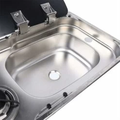 2X Brûleur Cuisinière à Gaz 2 Brûleurs Évier De Cuisinière à Gaz 30.5 14.4 5.9/4.7" GR-904RD Pour Voiture, Camion, Camping-Car Et Bateau -Chauffage Équipement Magasin 32577587 5