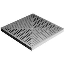 Grille D'évacuation Renforcée 38X38Cm Polypropylène Gris Dakota