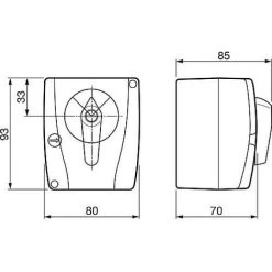 Servomoteur Easyflow 230-473 3 Points 230 V AC 50 Hz 90° - 140s +jeu De Montage MS-NRE -Chauffage Équipement Magasin 33071720 3