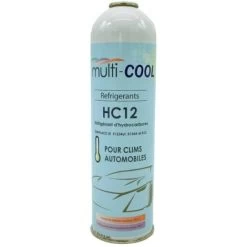 Canette Réfrigérant MULTICOOL 12a , Remplace Le R12, R134a Et 1234yf - 420 Grs , Avec Filetage 1/2 ACME