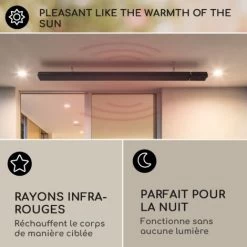 Klarstein Chauffage Electrique à Infrarouge, Chauffage De Jardin 3000W, App Smart WiFi, Télécommande, Minuterie, Affichage LED, Chauffage Exterieur Terrasse IP44, Chauffage D'Appoint Econome Sans CO2 -Chauffage Équipement Magasin 36838704 4