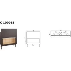 TERMOFOC INSERT Large Vision C-1000ES Porte Guillotine - Puissance 15kW -Chauffage Équipement Magasin 41343063 3
