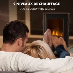 Bormio Panorama Cheminée électrique Thermostat 1000/2000 W -Chauffage Équipement Magasin 41900194 4