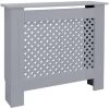 Cache-radiateur Couvercle Chauffage MDF Motif Nid D'abeille 78x19x82 Cm Gris