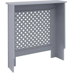 Cache-radiateur Couvercle Chauffage MDF Motif Nid D'abeille 78x19x82 Cm Gris -Chauffage Équipement Magasin 42489979 3