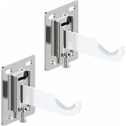 Paire De Fixations Pour Radiateur Tubulaire à Réglage Vertical - Idéal Pour Murs En Plaques De Plâtre Et Mur Standard - Pour 2 Colonnes