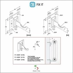 Paire De Fixations Pour Radiateur Tubulaire à Réglage Vertical - Idéal Pour Murs En Plaques De Plâtre Et Mur Standard - Pour 2 Colonnes -Chauffage Équipement Magasin 42700118 4