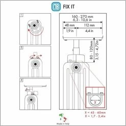 Paire De Crochets Pour Radiateur - Supports à Fixer Au Radiateur - S'adapte Aux Radiateurs Tubulaires Avec Des Collecteurs De 45 Mm à 60 Mm De Diamètre 7 Paire De Crochets Pour Radiateur - Supports à Fixer Au Radiateur - S'adapte Aux Radiateurs Tubulaires Avec Des Collecteurs De 45 Mm à 60 Mm De Diamètre -Chauffage Équipement Magasin 42700121 4